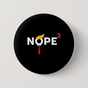 Nie wieder lustiger Trump mit einem Demo aus polit Button