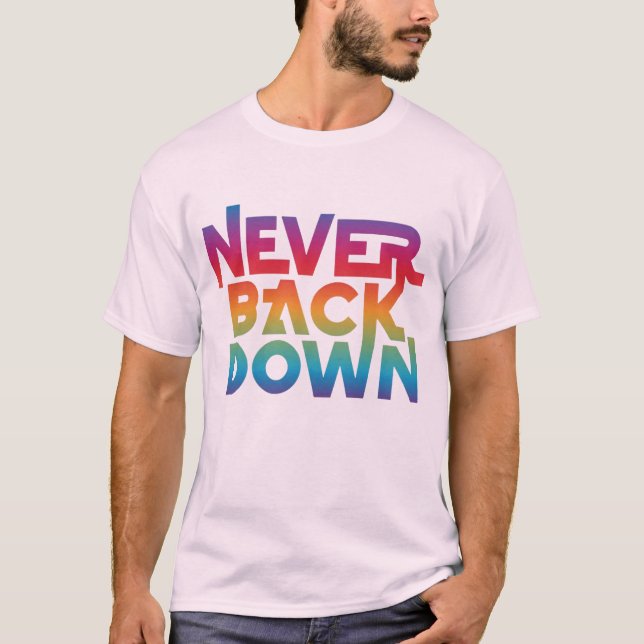 Nie wieder nach unten T-Shirt (Vorderseite)
