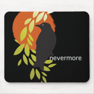 Nie wieder - Rabe u. Mond durch Poe Mousepad