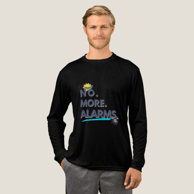 💤 Nie wieder. Wecker. Tri-Blend Shirt (Volle Vorderseite)
