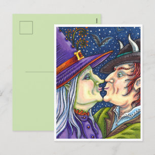 NIE ZU ALT FÜR ROMANCE, WITCH & WARLOCK IN LIEBE FEIERTAGSPOSTKARTE