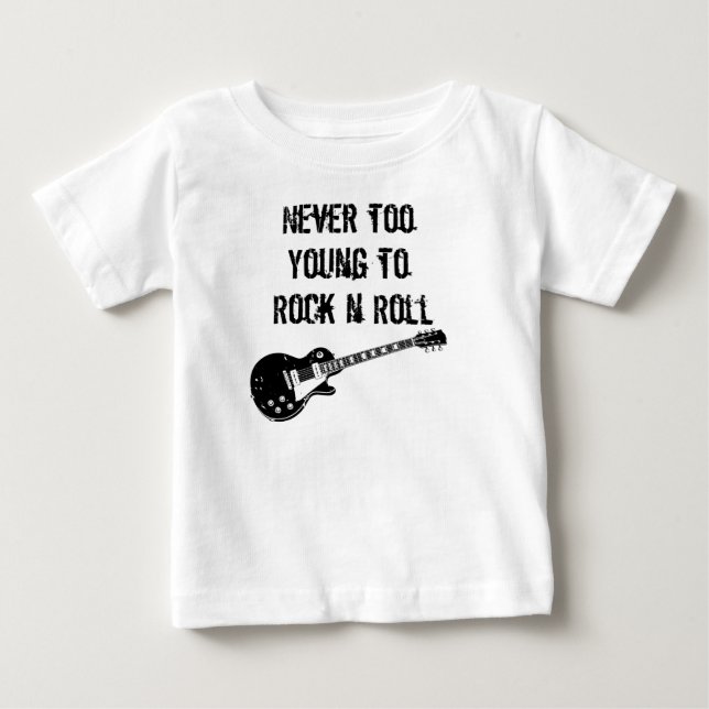 Nie zu jung zum Rock'n'Roll Baby T-shirt (Vorderseite)