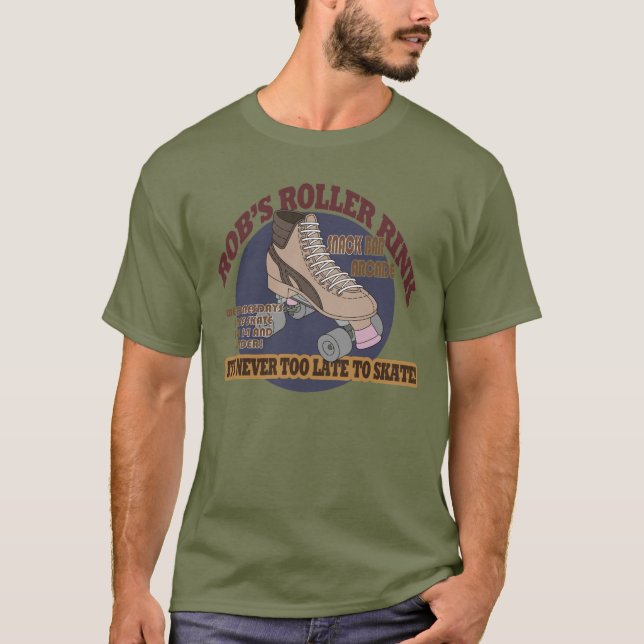 Nie zu spät zu den Skaten! T-Shirt (Vorderseite)