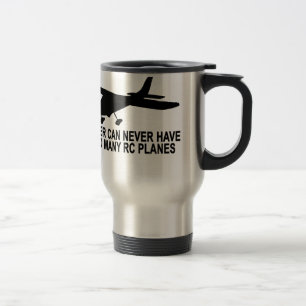 Nie zu viele RC Flugzeuge T-Shirt.png Reisebecher