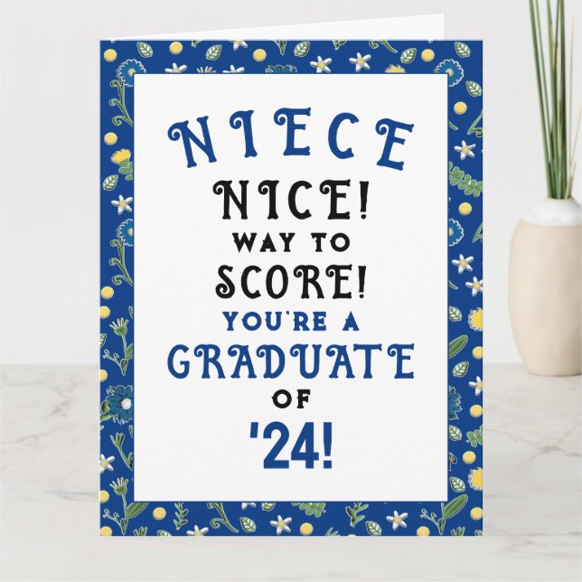 Niece Abschluss 2024 Card Karte (Vorderseite)