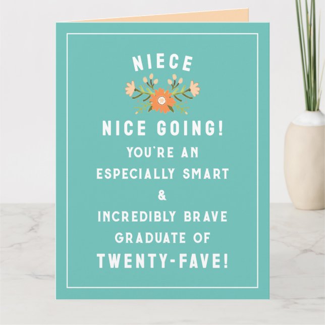 Niece Abschluss 2025 Karte (Vorderseite)