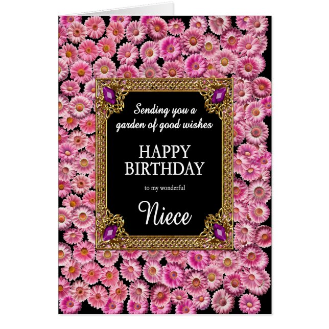 Niece Birthday Pink Daisies (Vorne)