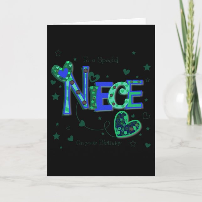 **NIECE** EIN BESONDERES NIECE UND SONDERGEBURTSTA KARTE (Vorderseite)