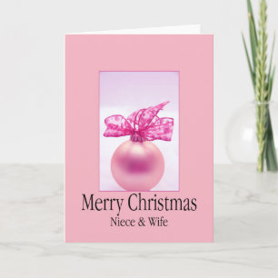 nièce et femme Merry Christmas carte