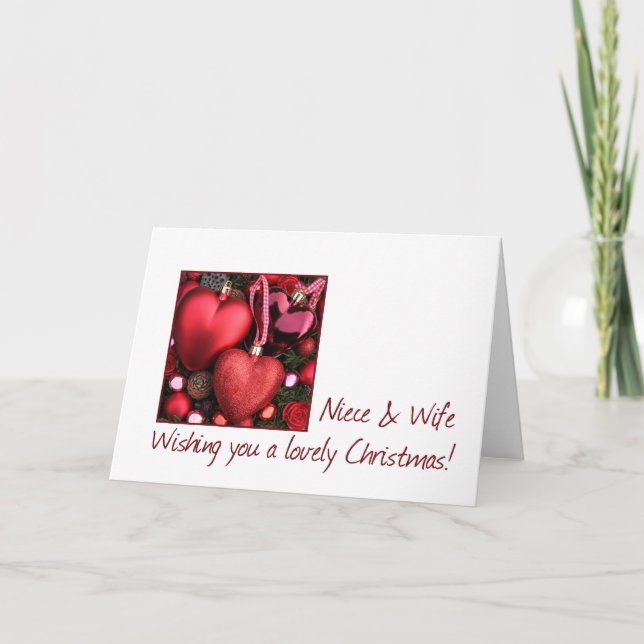 nièce et femme Merry Christmas carte (Devant)