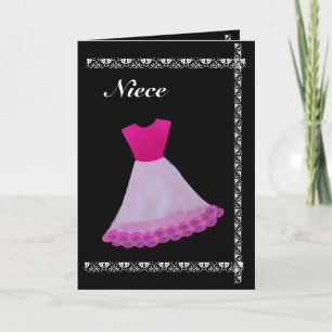 NIECE Flower Girl Einladung PINK & WHITE Dress