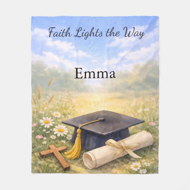 Niece Graduation Personalized Christian Gift Fleecedecke (Vorderseite)