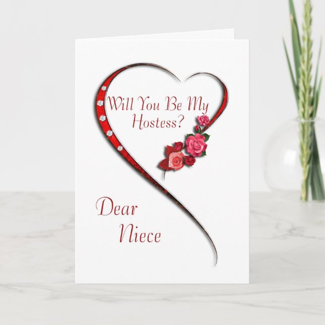 Nièce, invitation d'hôtesses au coeur qui hurle (Devant)