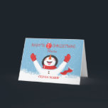 Niece Name Christmas Snowman Karte<br><div class="desc">Auf dieser Karte können Sie den Namen Ihres Nichte auf dem Cover drucken lassen,  indem Sie die auf dieser Karte enthaltene Anpassungsoption auswählen. Sie wird wirklich begeistert sein,  wenn sie jahrelang auf diese niedliche Karte zurückblickt,  um sie zu ihrem ersten Weihnachtsfest zu begrüßen.</div>