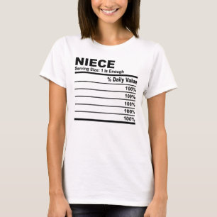 Niece Nutrition Fakten Custom Personalisiert Woman T-Shirt