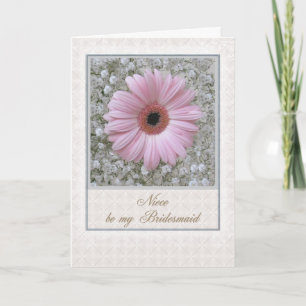 Niece - sei meine Bridesmaid-Karte Einladung