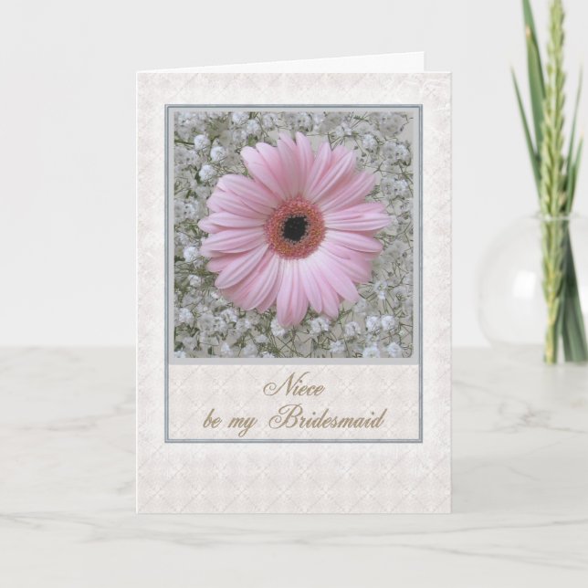 Niece - Sois ma carte de demoiselle d'honneur (Devant)