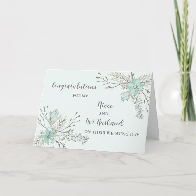 Niece und ihr Ehemann Hochzeitstag Herzlichen Glüc Karte (Vorderseite)