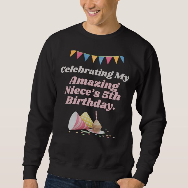 Nieces 5. Geburtstag Onkel Tante Liebe Sweatshirt (Vorderseite)