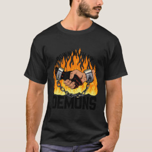 Nieder mit meinem Dämon Handshake ästhetischen Hum T-Shirt