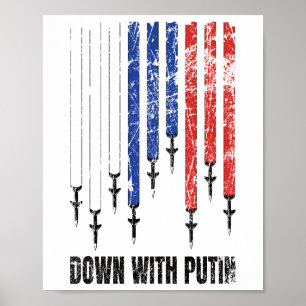 Nieder mit Putins Vorkriegsfrieden - Ukraine Poster