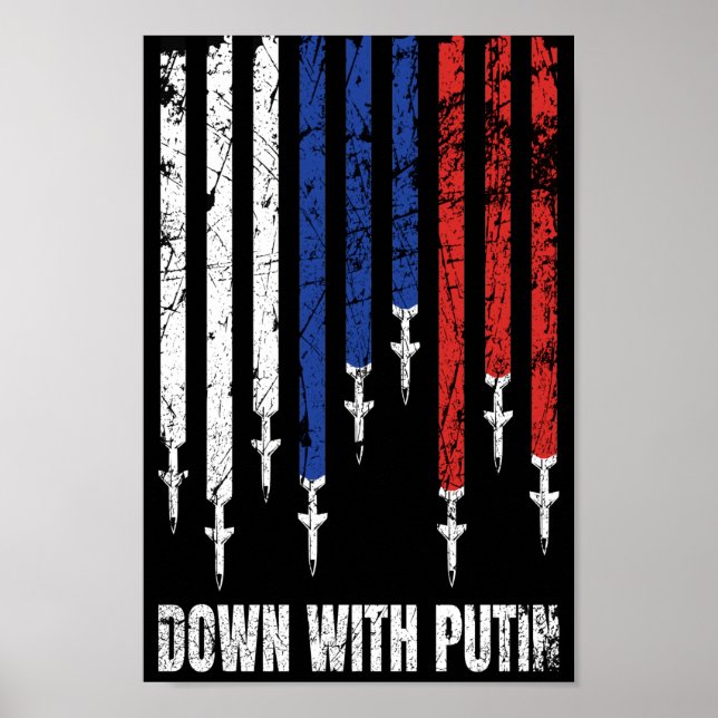 Nieder mit Putins Vorkriegsfrieden - Ukraine Poster (Vorne)