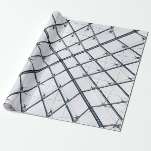 Nieder-Winkel-Foto aus grauem Metallrahmen Geschenkpapier
