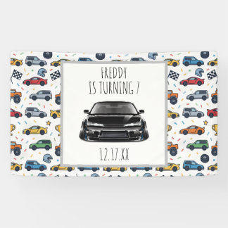 Niedergelegter und gestanceter Nissan Silvia S14 K Banner
