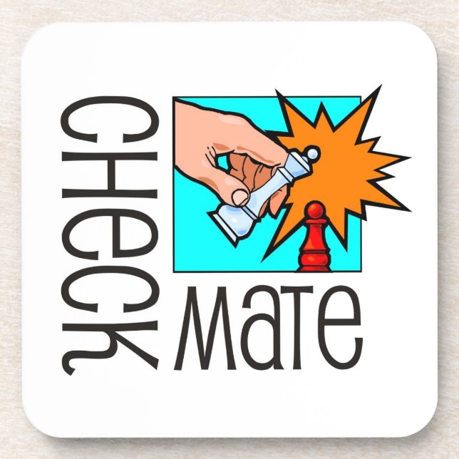 Niederlage! Schachstücke (brainy Brettspiel) Getränkeuntersetzer (Vorderseite)