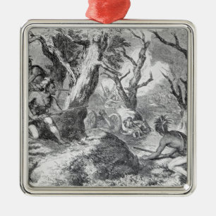 Niederlage von General Braddock Silbernes Ornament