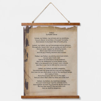 Niederlage von Kahlil Gibran Wandteppich Mit Holzrahmen