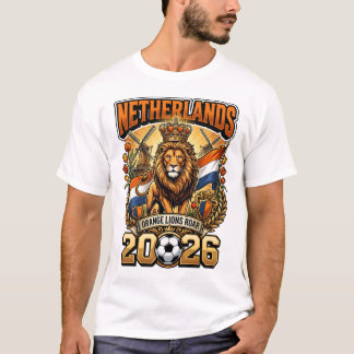 Niederlande 2026 Personalisiertes Fußball-Fan-T-Sh T-Shirt