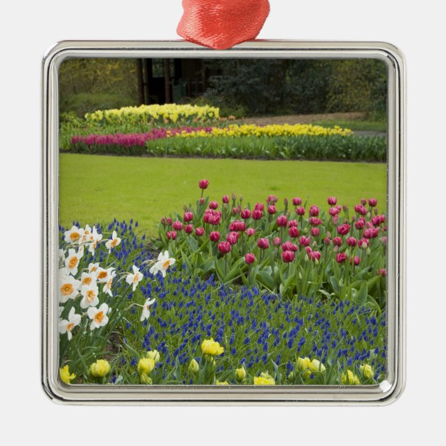 Niederlande alias Holland), Lisse. Keukenhof 5 Silbernes Ornament (Vorne)