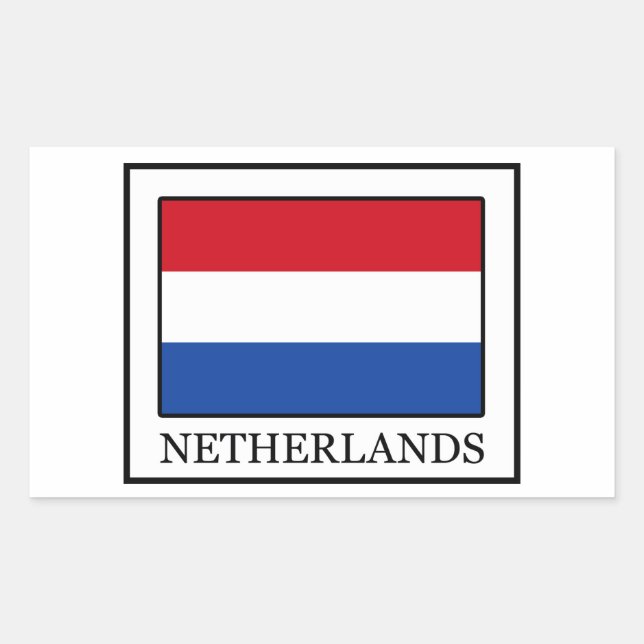 Niederlande-Aufkleber Rechteckiger Aufkleber (Vorderseite)