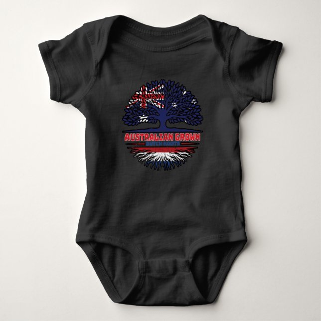Niederlande Australien Tree Roots Baby Strampler (Vorderseite)