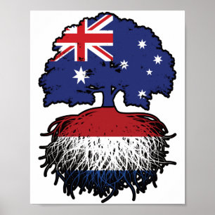 Niederlande Australien Tree Roots Poster