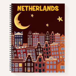Niederlande bei Nacht Notizbuch