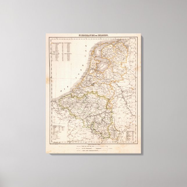 Niederlande, Belgien Leinwanddruck (Vorderseite)