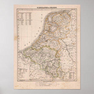 Niederlande, Belgien Poster