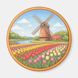Niederlande Blumenfelder Magnet