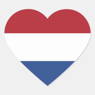 Niederlande Flag Heftsticker Herz-Aufkleber