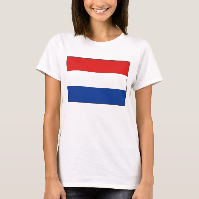 Niederlande Flag x Karte T - Shirt (Vorderseite)
