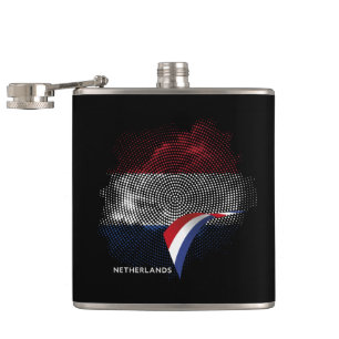 Niederlande-Flagge Flachmann