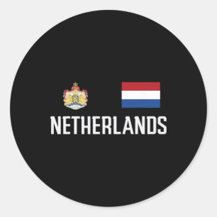 Niederlande-Flagge Fußball-Fan Männer Frauen Kind Runder Aufkleber