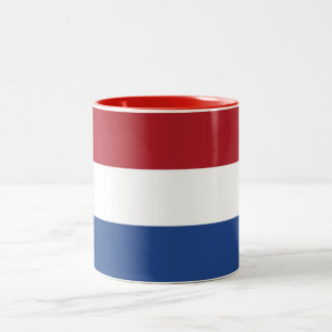 Niederlande-Flagge Zweifarbige Tasse