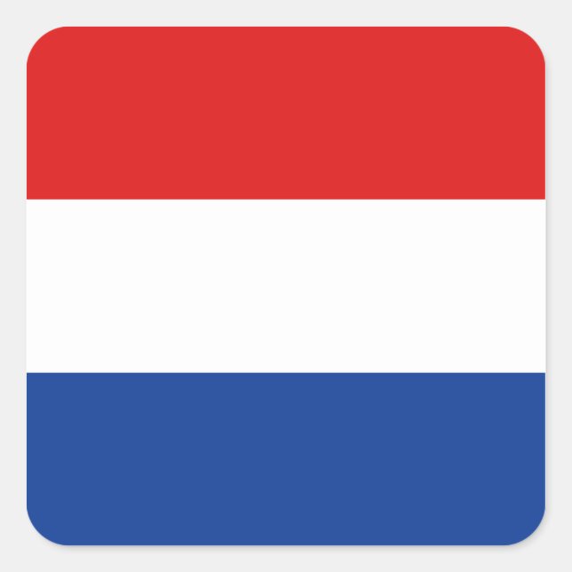 Niederlande-Flaggenaufkleber Quadratischer Aufkleber (Vorderseite)