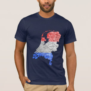 Niederlande Flaggenfarben Karte T-Shirt