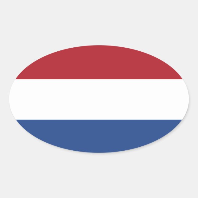 Niederlande* Flaggenoval-Aufkleber Ovaler Aufkleber (Vorderseite)