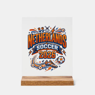 Niederlande Fußball 2026 Fußball Bold Land Typogr Acrylschild