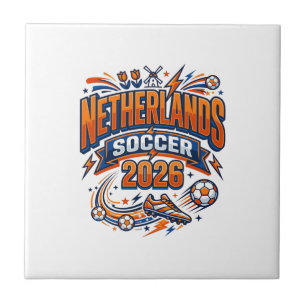 Niederlande Fußball 2026 Fußball Bold Land Typogr Fliese